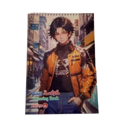 Spiral drawing notebook for kids (boys & girls) with attractive cartoon character designs, 20 high-quality pages perfect for drawing and boosting creativity