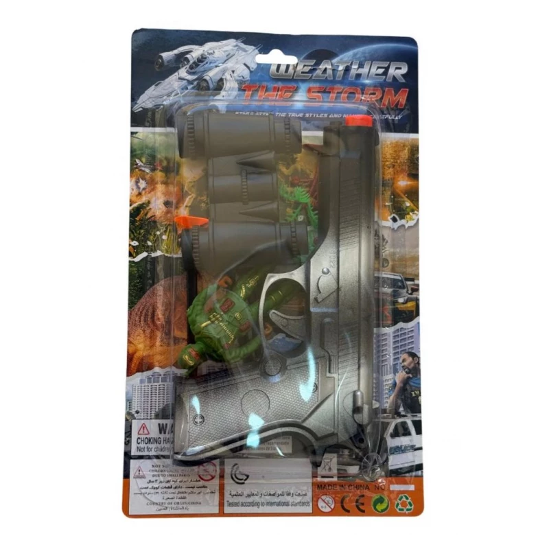 Amigo Toy Pistol with Scope & Soldier – Fun, Safe Battle Play Set That Encourages Imagination, Aiming & Adventure - Amigo