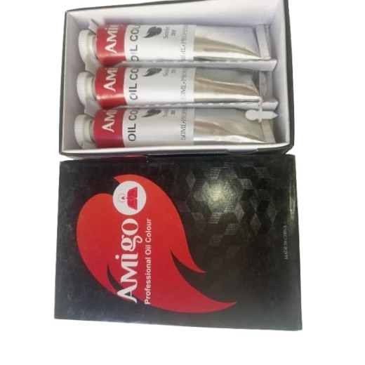 Amigo Professional Oil Paint Color, 3 Pieces, 205 Red - Amigo - Image 2