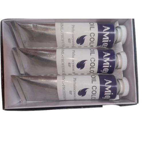 Amigo Professional Oil Paint Color, 3 Pieces, 537 Dark Blue Amigo Professional Oil Paint Color, 3 Pieces, 537 Dark Blue