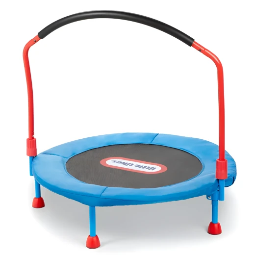 Little Tikes, 25 Inch Folding Kids Trampoline Indoor Play Large Jumping Surface with Handlebar Safe Durable Lightweight for Ages 3 and Up Random Design Little Tikes, 25 Inch Folding Kids Trampoline Indoor Play Large Jumping Surface with Handlebar Safe Durable Lightweight for Ages 3 and Up Random Design