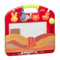B. Toys, Magnetic Drawing Board Toulouse LapTrec Portable Sketch Pad Magnetic Pen Animal Stamps Eraser Knob Travel Toy For Toddlers 18 Months Plus Creative Learning Fine Motor Skills Development