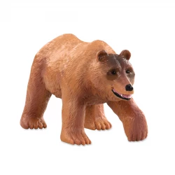 Terra, Grizzly Bear Animal Figurine Hand-Painted Durable Plastic Collectible Toy for Kids Ages 3+ Educational Wildlife Diorama Accessory