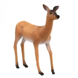 Terra, White Tailed Doe Forest Animal Figurine Hand-Painted Durable Plastic Collectible Toy for Kids Ages 3+ Educational Wildlife Diorama