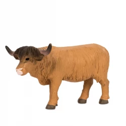 Terra, Highland Cow Cattle Figurine Hand-Painted Durable Plastic Collectible Toy for Kids Ages 3+ Educational Farm Animal Diorama