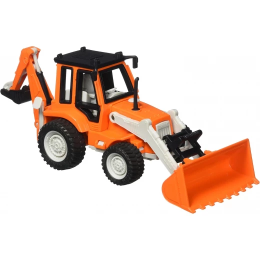 Driven, Micro Backhoe Loader Construction Toy Truck with Movable Digging Arm Front Loader Shovel Realistic Engine Sound Sandbox Construction Vehicle Toy for Kids Age 3+ - Driven - Image 12