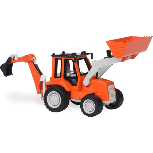 Driven, Micro Backhoe Loader Construction Toy Truck with Movable Digging Arm Front Loader Shovel Realistic Engine Sound Sandbox Construction Vehicle Toy for Kids Age 3+ - Driven - Image 4