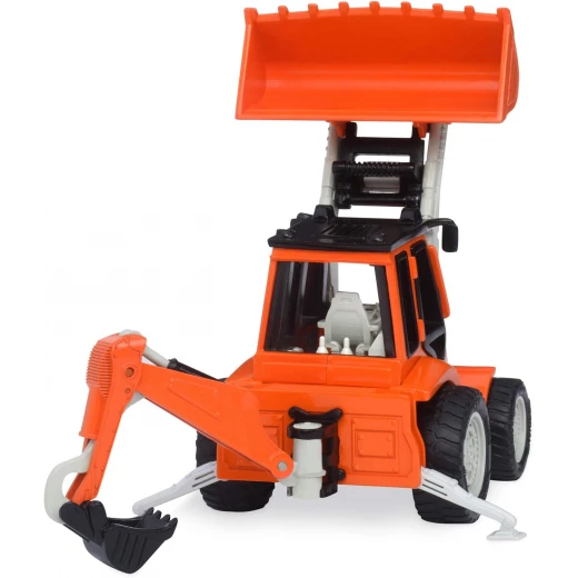 Driven, Micro Backhoe Loader Construction Toy Truck with Movable Digging Arm Front Loader Shovel Realistic Engine Sound Sandbox Construction Vehicle Toy for Kids Age 3+ - Driven - Image 5