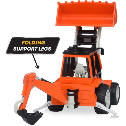 Driven, Micro Backhoe Loader Construction Toy Truck with Movable Digging Arm Front Loader Shovel Realistic Engine Sound Sandbox Construction Vehicle Toy for Kids Age 3+ - Driven - Image 11