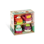 B. Toys, Wheeee ls Pull Back Toy Cars Set Of 4 Soft Motorized Vehicles With Sounds Sensory Textures Rounded Edges No Batteries Needed Toddler Toy For Kids 1 Year Plus Active Motor Skills Play - B. toys