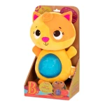 B. Toys, Musical Plush Cat Twinkle Tummies for Babies 6 Months and Up with 6 Soothing Lullabies Light-Up Belly Night Light Bedtime Comfort Toy - B. toys
