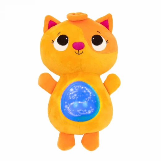 B. Toys, Musical Plush Cat Twinkle Tummies for Babies 6 Months and Up with 6 Soothing Lullabies Light-Up Belly Night Light Bedtime Comfort Toy - B. toys - Image 8