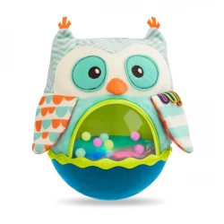 B. Toys, Owl Be Back Roly Poly Sensory Toy With Lights Music And Wobble Motion For Babies 6 Months Plus Early Development Interactive Learning Toy