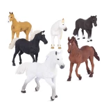 TERRA, Classic Horse Toy Figures Set Realistic Plastic Horse Animals for Kids Mustang Arabian Educational Farm Animal Playset for Kids 3+ - Terra