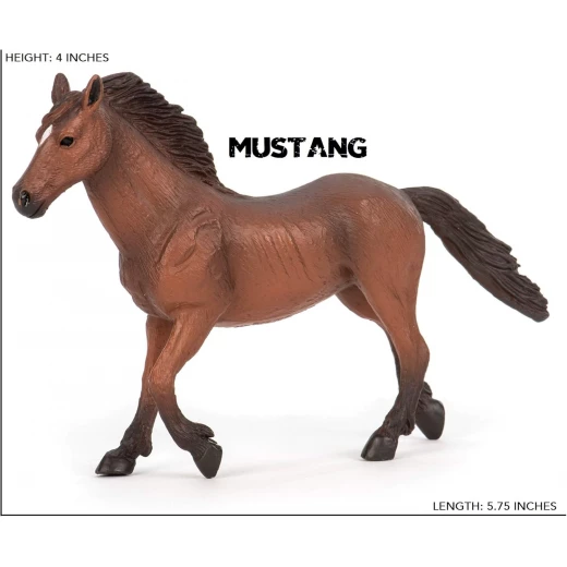 TERRA, Classic Horse Toy Figures Set Realistic Plastic Horse Animals for Kids Mustang Arabian Educational Farm Animal Playset for Kids 3+ - Terra - Image 3
