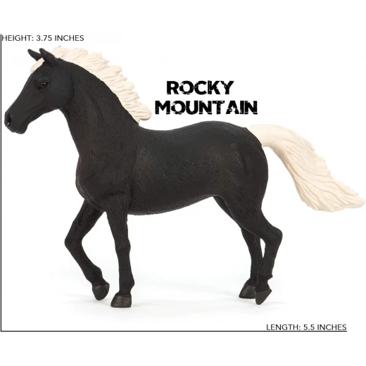 TERRA, Classic Horse Toy Figures Set Realistic Plastic Horse Animals for Kids Mustang Arabian Educational Farm Animal Playset for Kids 3+ - Terra - Image 8