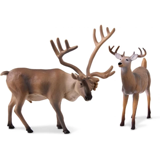 TERRA, North American Animals Toy Set Realistic Wildlife Figures Alligator Bald Eagle Deer Fox Caribou Polar Bear Educational Plastic Animal Playset for Kids Age 3 and Up - Terra - Image 7
