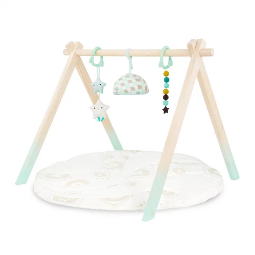 B. Toys, Starry Sky Wooden Baby Play Gym With Sensory Hanging Toys Soft Cotton Mat Cloud Mirror And Developmental Activity Center For Newborns And Babies B. Toys, Starry Sky Wooden Baby Play Gym With Sensory Hanging Toys Soft Cotton Mat Cloud Mirror And Developmental Activity Center For Newborns And Babies