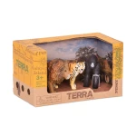 TERRA, Jungle Animals Toy Set Realistic Lion Tiger Gorilla Figures Miniature Wild Jungle Playset Educational Durable Plastic Animals for Kids Age 3 and Up - Terra