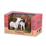 TERRA, Farm Animals Toy Set Sheep Bull Horse Realistic Farm Animal Figures for Kids Educational Durable Plastic Miniature Farm Playset Age 3 and Up Collectible - Terra