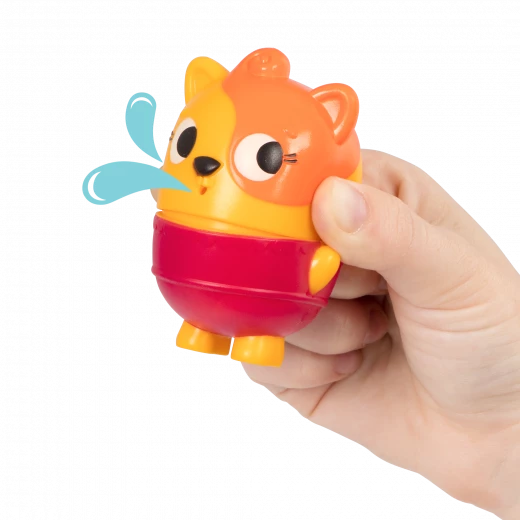 B. Toys, Squish & Splash Bath Toy Set Color Changing Baby Bath Squirts Cat Dog Panda Water Toys 6 Months Interactive Squeeze Splash Bathtub Fun Easy Clean - B. toys - Image 4