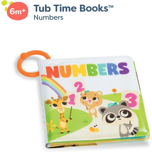 B. Toys, Tub Time Books Numbers Bath Book Waterproof Educational Baby Toy 6 Months Learning Numbers 1 to 6 Animal Illustrations Interactive Bath Time Fun Early Learning - B. toys - Image 2