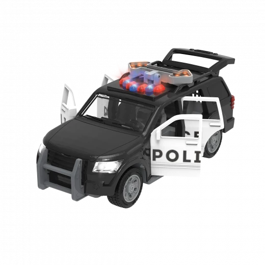 Driven, Micro Rescue Fleet Emergency Vehicle Toy Set Fire Truck Police SUV Helicopter with Lights and Sounds Kids Rescue Vehicles Playset Age 3+ - Driven - Image 6