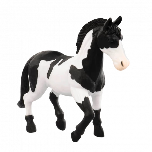 TERRA, Miniature Horse Figures Toy Set Realistic Plastic Horse Animals for Kids American Paint Horse Arabian Stallion Clydesdale Shetland Pony Educational Farm Toy 3+ - Terra - Image 4