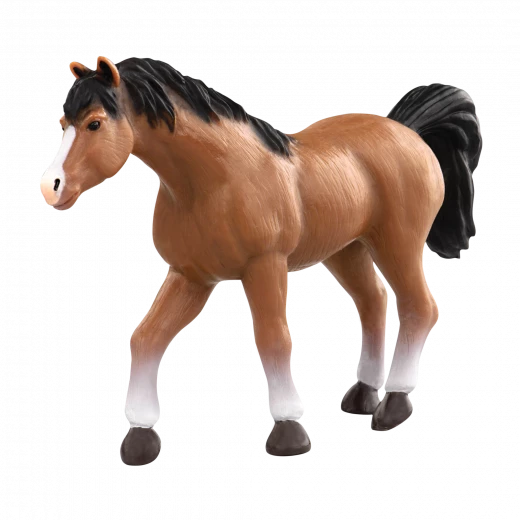 TERRA, Miniature Horse Figures Toy Set Realistic Plastic Horse Animals for Kids American Paint Horse Arabian Stallion Clydesdale Shetland Pony Educational Farm Toy 3+ - Terra - Image 6