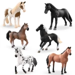 TERRA, Miniature Horse Figures Toy Set Realistic Plastic Horse Animals for Kids Appaloosa Tinker Pinto Thoroughbred Arabian Tennessee Walking Horse Educational Farm Toy 3+ - Terra
