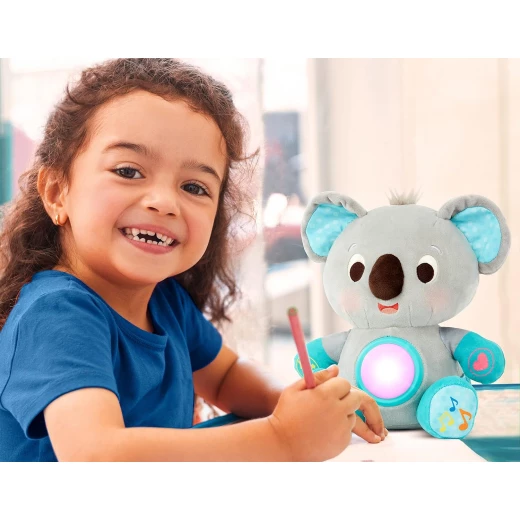 B. Toys, Interactive Plush Toy Learning Sidekick Koala Kiki for Newborns with Light-Up Belly 35+ Songs Sounds and Phrases Educational Music Colors Shapes and Bedtime Lullabies - B. toys - Image 3