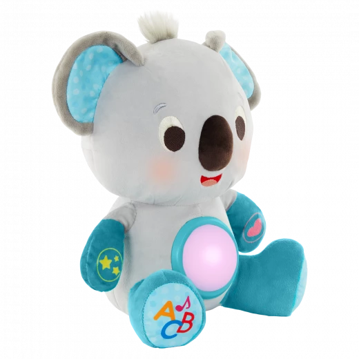 B. Toys, Interactive Plush Toy Learning Sidekick Koala Kiki for Newborns with Light-Up Belly 35+ Songs Sounds and Phrases Educational Music Colors Shapes and Bedtime Lullabies - B. toys - Image 4