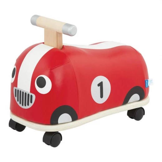 Battat, Racing Car Driving Toy Rollin’ Race Car Ride-On for Toddlers 18 Months and Up with 360 Degree Rotating Wheels Soft Fabric Seat Wooden Frame Active Play Educational Toy Battat, Racing Car Driving Toy Rollin’ Race Car Ride-On for Toddlers 18 Months and Up with 360 Degree Rotating Wheels Soft Fabric Seat Wooden Frame Active Play Educational Toy