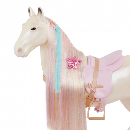 Our Generation, Enchanting Horse 20" Toy with Rainbow Hair & Accessories for Kids Ages 3+ Compatible with 18" Dolls Saddle Bridle Comb - Our Generation - Image 4