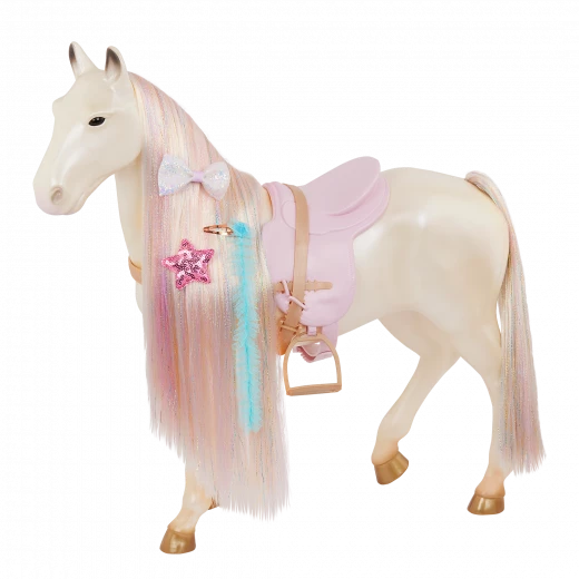 Our Generation, Enchanting Horse 20" Toy with Rainbow Hair & Accessories for Kids Ages 3+ Compatible with 18" Dolls Saddle Bridle Comb - Our Generation - Image 6