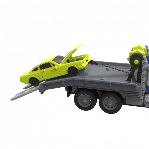 Driven, RC Tow Truck Remote Control Toy Tow Truck with Hook Pulley Ramp Light and Sound Kids Rescue Vehicle Toy Age 3+ - Driven - Image 4