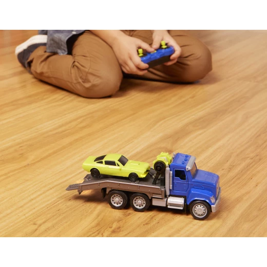 Driven, RC Tow Truck Remote Control Toy Tow Truck with Hook Pulley Ramp Light and Sound Kids Rescue Vehicle Toy Age 3+ - Driven - Image 9