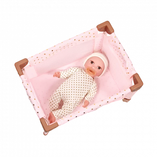 سياج لعب لولا بيبي للأطفال قابل للطي باللون الوردي مع نجوم ذهبية لتشجيع اللعب التخيلي وتنمية التعاطف واللطف والمهارات الاجتماعية للأطفال من عمر سنتين فما فوق من لولا بيبي - لولا بيبي - Image 6