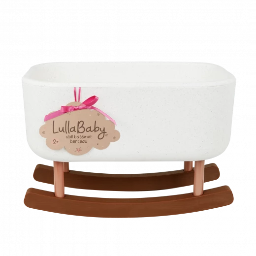 LullaBaby, Baby Doll Rocking Bassinet for Imaginative Play and Nurturing Skills with Modern Speckled White Design Sturdy Lightweight Easy to Clean Perfect for Kids Ages 2 Years and Up LullaBaby, Baby Doll Rocking Bassinet for Imaginative Play and Nurturing Skills with Modern Speckled White Design Sturdy Lightweight Easy to Clean Perfect for Kids Ages 2 Years and Up
