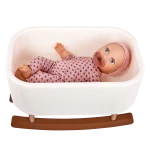 LullaBaby, Baby Doll & Rocking Bassinet Set with 14-inch Gray Eyes and Fair Skin Doll for Imaginative Play and Nurturing Skills Perfect for Kids Ages 2 Years and Up - Lullababy
