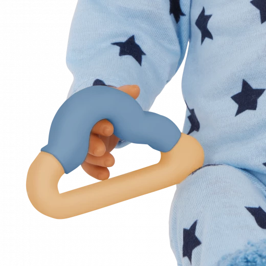 LullaBaby, Baby Doll Bedtime Outfit Blue Pajama Hat Fuzzy Slippers Teether 14 Inch Soft Safe Materials Perfect for Kids Ages 2 Years and Up Interactive Nurturing Role Play Imaginative Nighttime Play Gift Set - Lullababy - Image 7