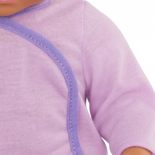LullaBaby, Baby Doll Pajama Outfit Purple Pajama Onesie Headband Fuzzy Slippers Teether 14 Inch Soft Safe Materials Perfect for Kids Ages 2 Years and Up Interactive Nurturing Role Play Imaginative Nighttime Play Gift Set - Lullababy - Image 6