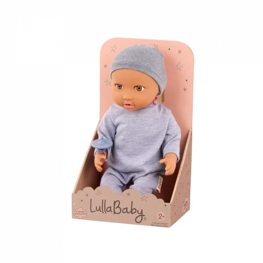 LullaBaby, 14 Inch Baby Doll Jumpsuit and Hat Hazel Eyes Olive Skin Tone Soft Cuddly Body Extra Large Pacifier First Baby Doll Gift for Kids 2 Years and Up LullaBaby, 14 Inch Baby Doll Jumpsuit and Hat Hazel Eyes Olive Skin Tone Soft Cuddly Body Extra Large Pacifier First Baby Doll Gift for Kids 2 Years and Up