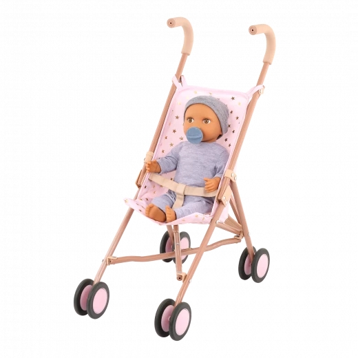 LullaBaby, 14 Inch Baby Doll Jumpsuit and Hat Hazel Eyes Olive Skin Tone Soft Cuddly Body Extra Large Pacifier First Baby Doll Gift for Kids 2 Years and Up - Lullababy - Image 4