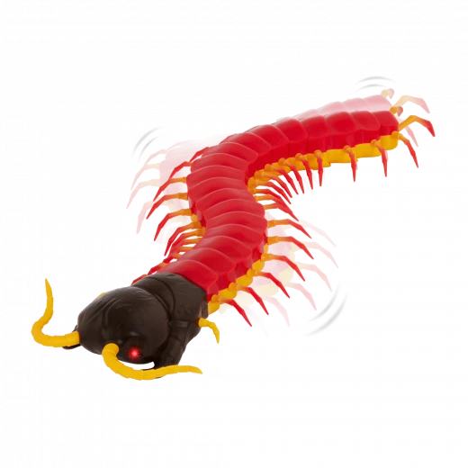 TERRA, Giant Scolopendra Remote Control Centipede Toy LED Eyes Realistic Crawling Insect RC Movement Kids 6+ Interactive Educational Animal Toy Long Body Flexible Motion - Terra - Image 2