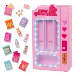 Our Generation, Snacktime Fun Toy Vending Machine Playset for Kids Ages 3+ 18" Doll Accessories 27 Piece Lights Sounds Snacks Coins