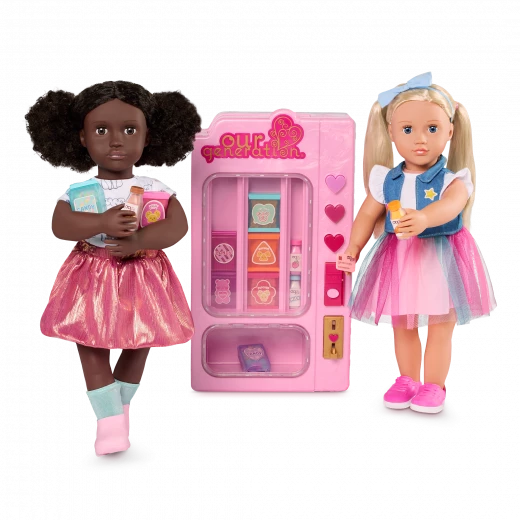 Our Generation, Snacktime Fun Toy Vending Machine Playset for Kids Ages 3+ 18" Doll Accessories 27 Piece Lights Sounds Snacks Coins - Our Generation - Image 4