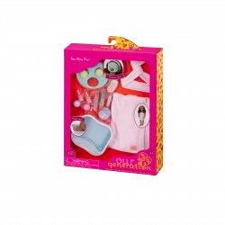 Our Generation, Spa Day Fun Foot Bath & Face Mask Accessories for Kids Ages 3+ 18" Doll Care Set Nail Polish Bath Bombs Headband