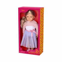 Our Generation, Jillie 18" Ballerina Doll in Ballet Dress for Kids Ages 3+ Brown Eyes Wavy Blonde Hair Pink Shrug Ballet Shoes