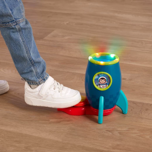B. Toys, Light-Up Disc Launcher RocketGlow Flying Disc Toy Glow In The Dark Discs Catching Nets Outdoor Indoor Active Play Toy For Kids 4 Years Plus Hand Eye Coordination Game Battery Operated - B. toys - Image 6